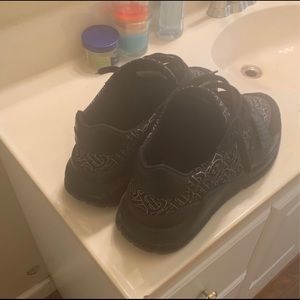 Burberry Black Monogram Print Ramsey Sneakers